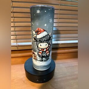 Highland Cow Theme 20oz Skinny Stainless Steel Tumbler